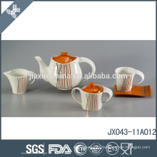 Porcelain new arrival elegant colorful drinkware fine bone china tea set